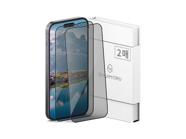 [아이폰 xs max] 이 제품 어때요? 신지모루 사생활 보호 9H 고경도 강화유리 신지글래스 풀커버 프라이버시 휴대폰 액정보호필름 2p